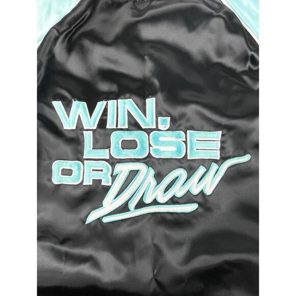 Win Lose or Draw Women’s Large Jacket Vintage Satin Burt Reynolds Bert Convy - Picture 2 of 16
